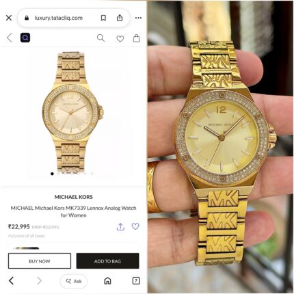 ✅ MICHAEL KORS MK7339 LENNOX – GOLDEN GLAMOUR WITH LUXURIOUS SPARKLE ✅